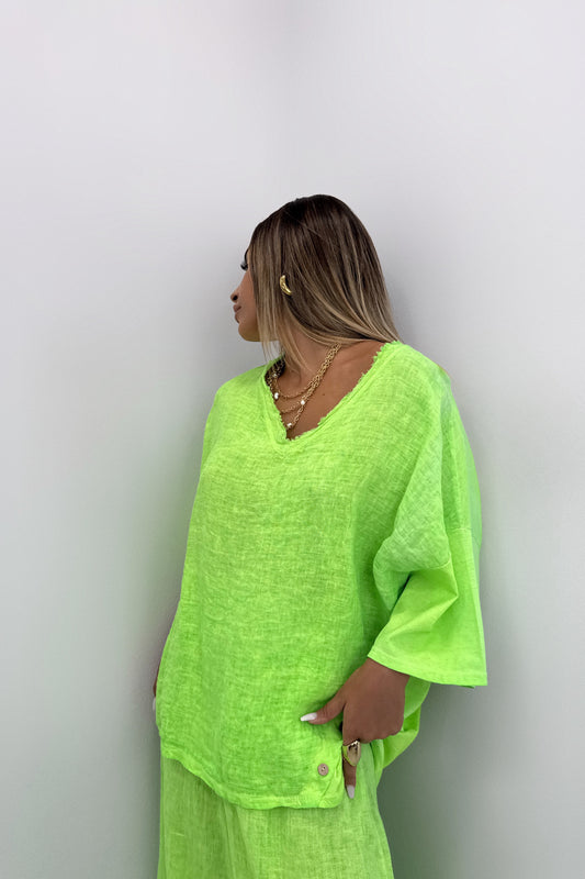 CAMISETA COMBINADA LINO