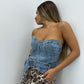 TOP DENIM CINTURÓN