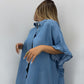 CAMISA VOLANT DENIM