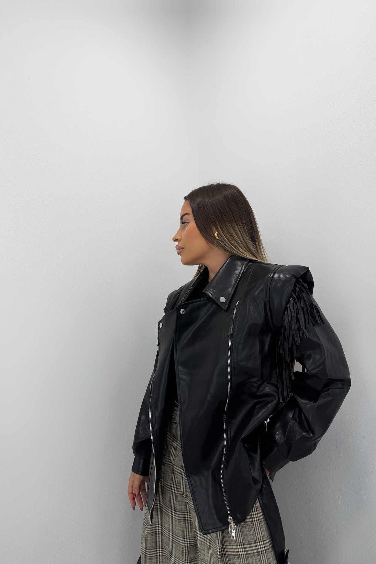 CHAQUETA BIKER FLECOS