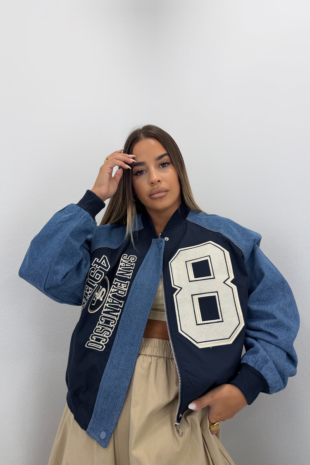 CHAQUETA OCHE COMBINADA
