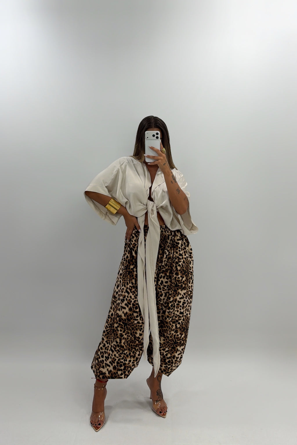 PANTALÓN BAHON SATÉN LEOPARD