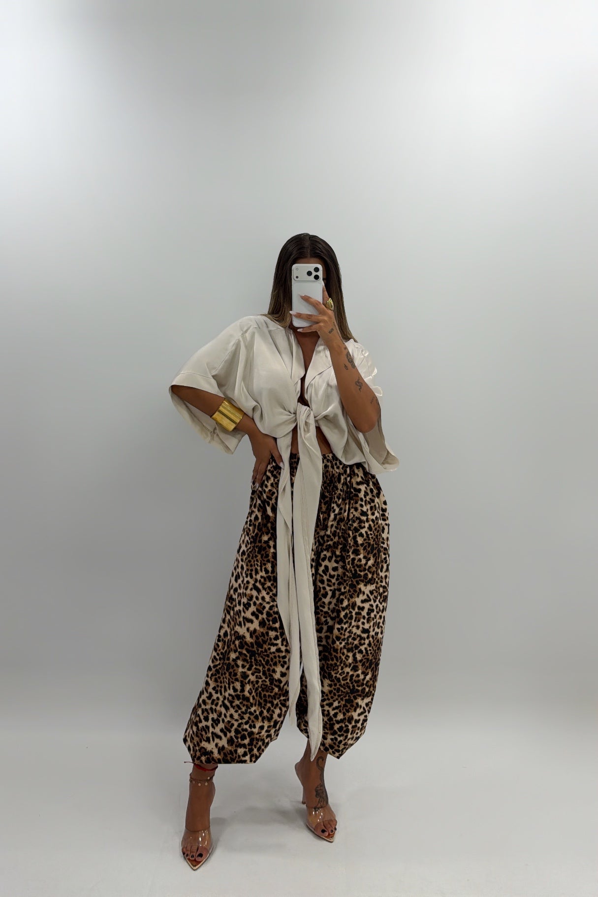 PANTALÓN BAHON SATÉN LEOPARD