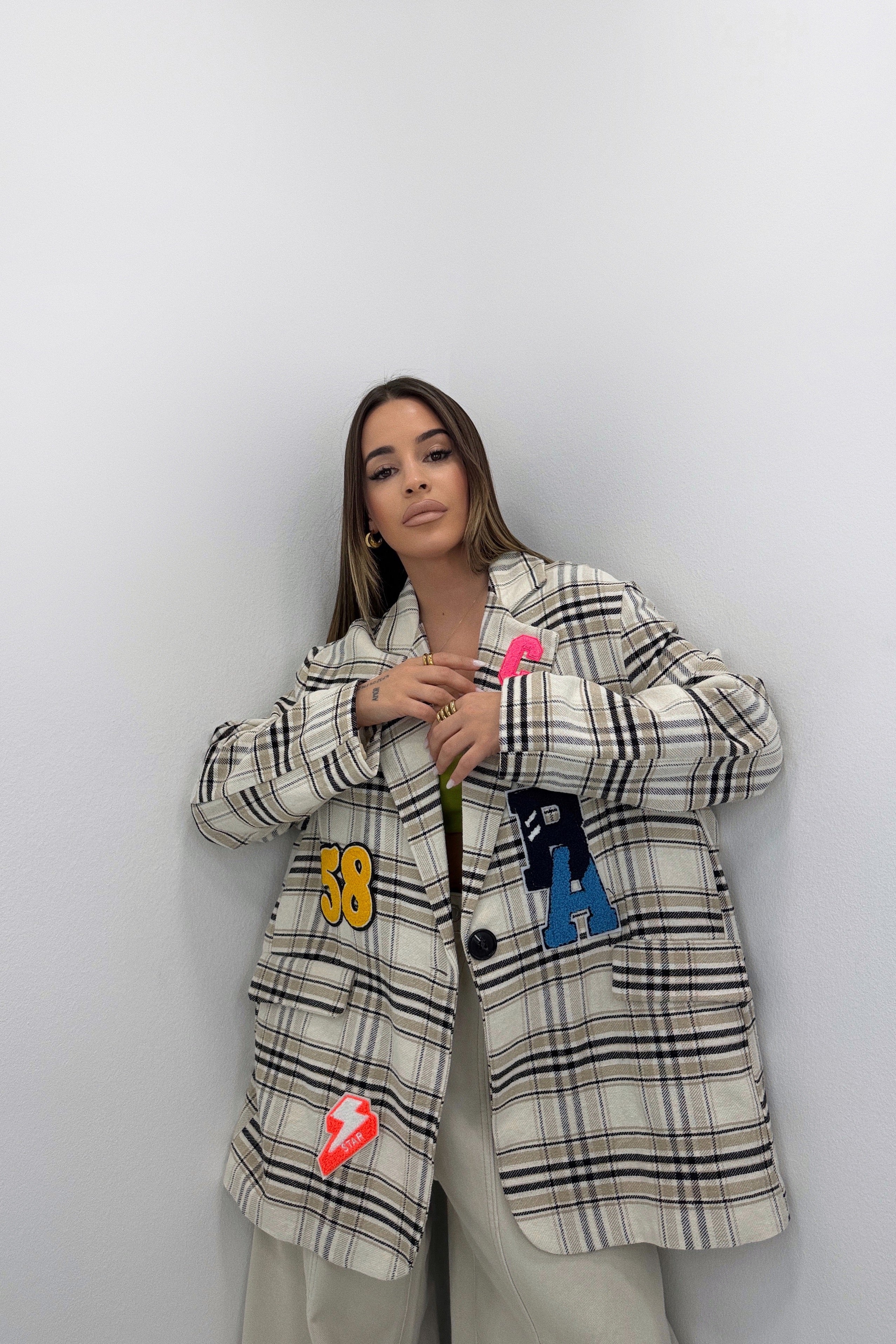 BLAZER CUADROS PARCHET