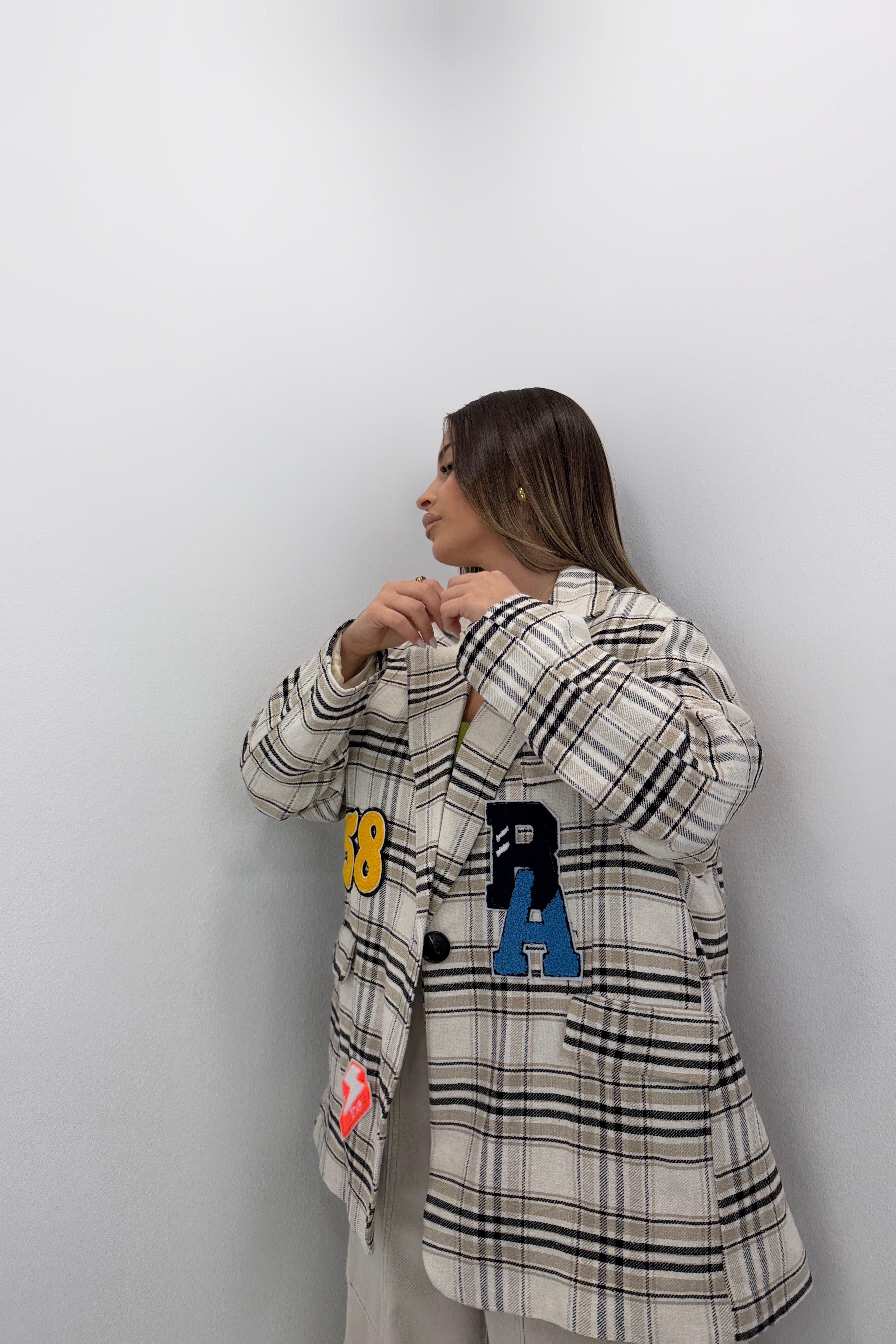 BLAZER CUADROS PARCHET