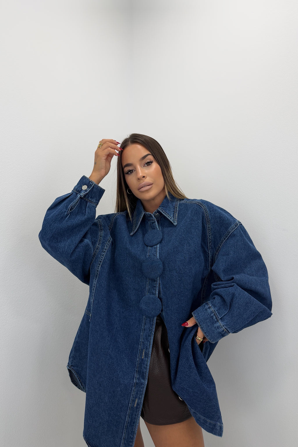 CAMISA MAXI BOTTON DENIM