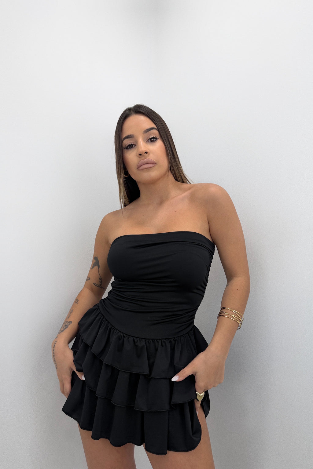 VESTIDO MONO VOLANT