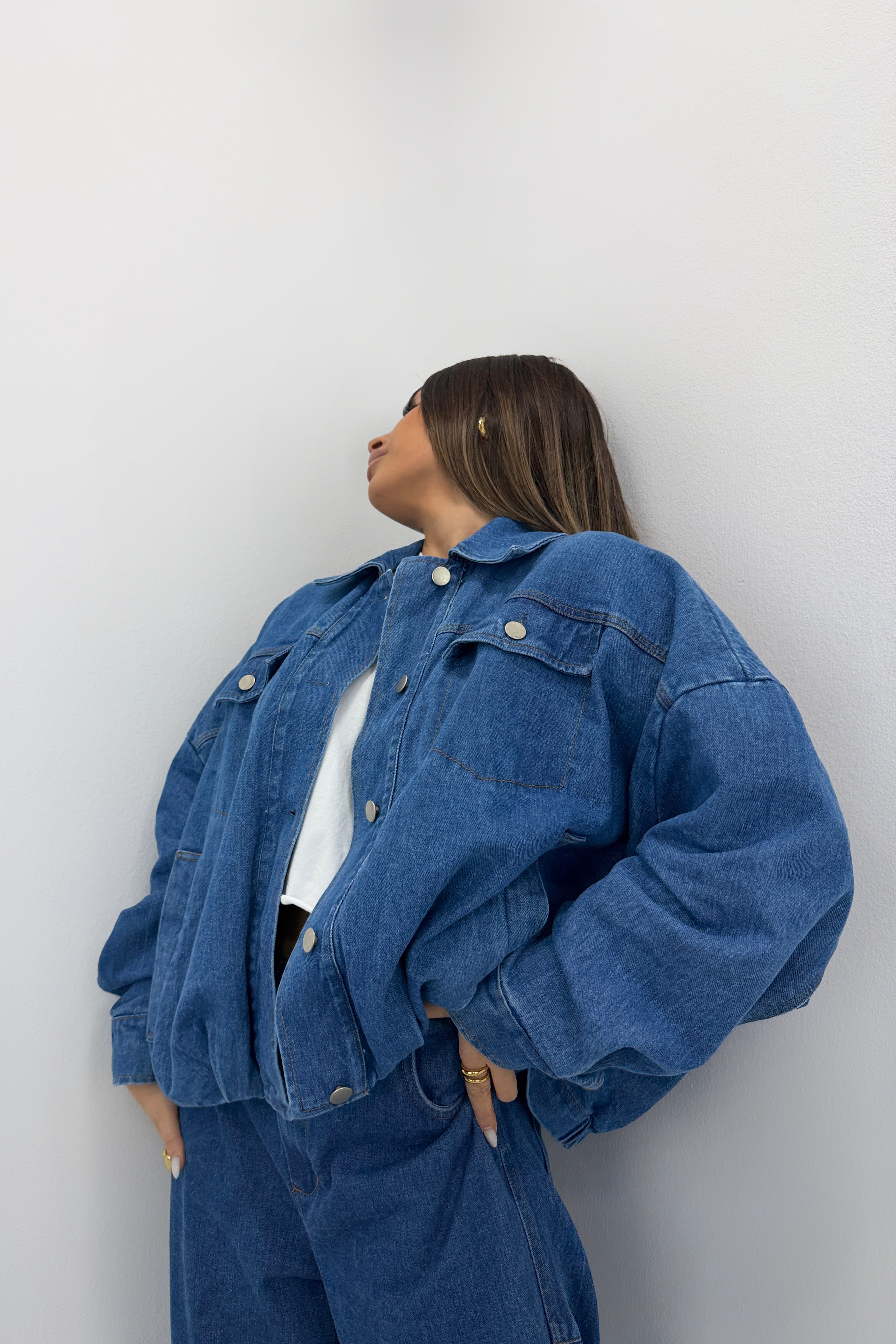 CHAQUETA BOMBER DENIM