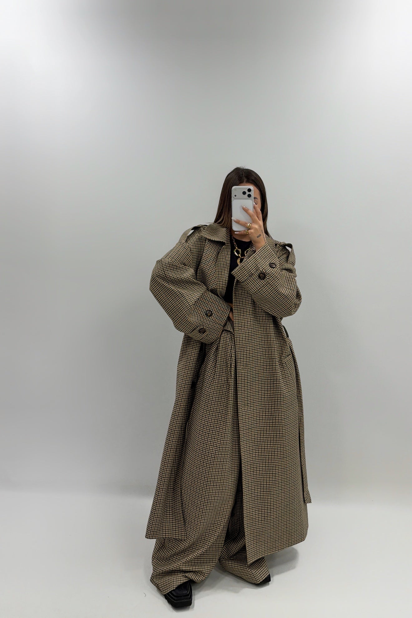 TRENCH CUADROS LUMINA