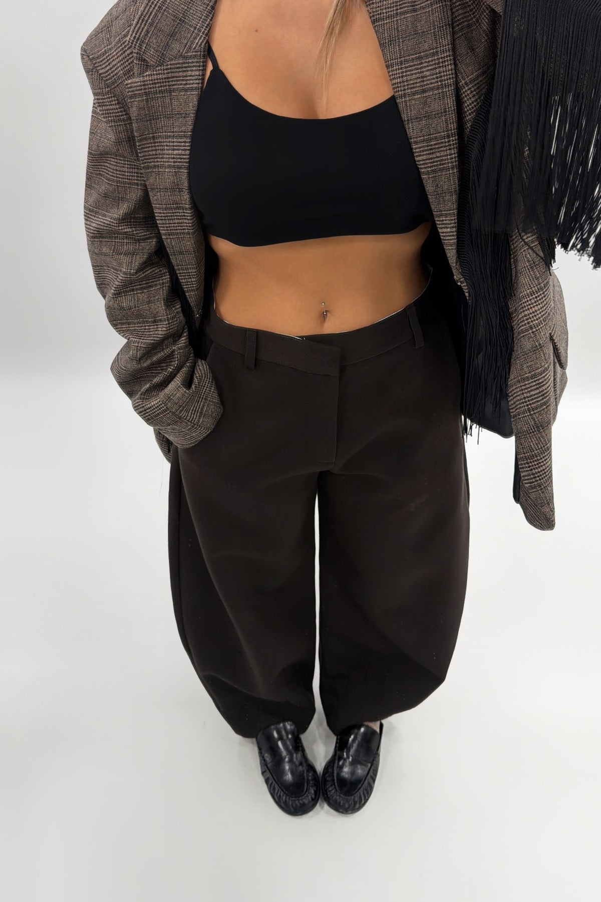 PANTALÓN DE VESTIR MARRON LUMINA