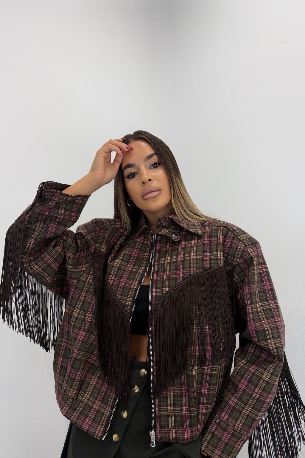 CHAQUETA BOMBER CUADRE LUMINA