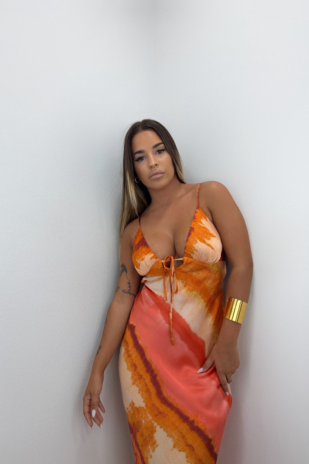 VESTIDO SATÉN SHE