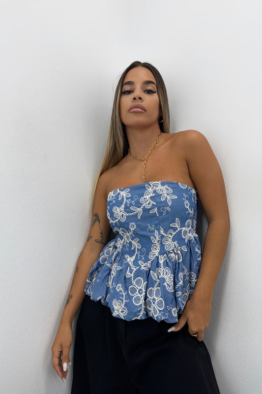 TOP GLOB BORDADO