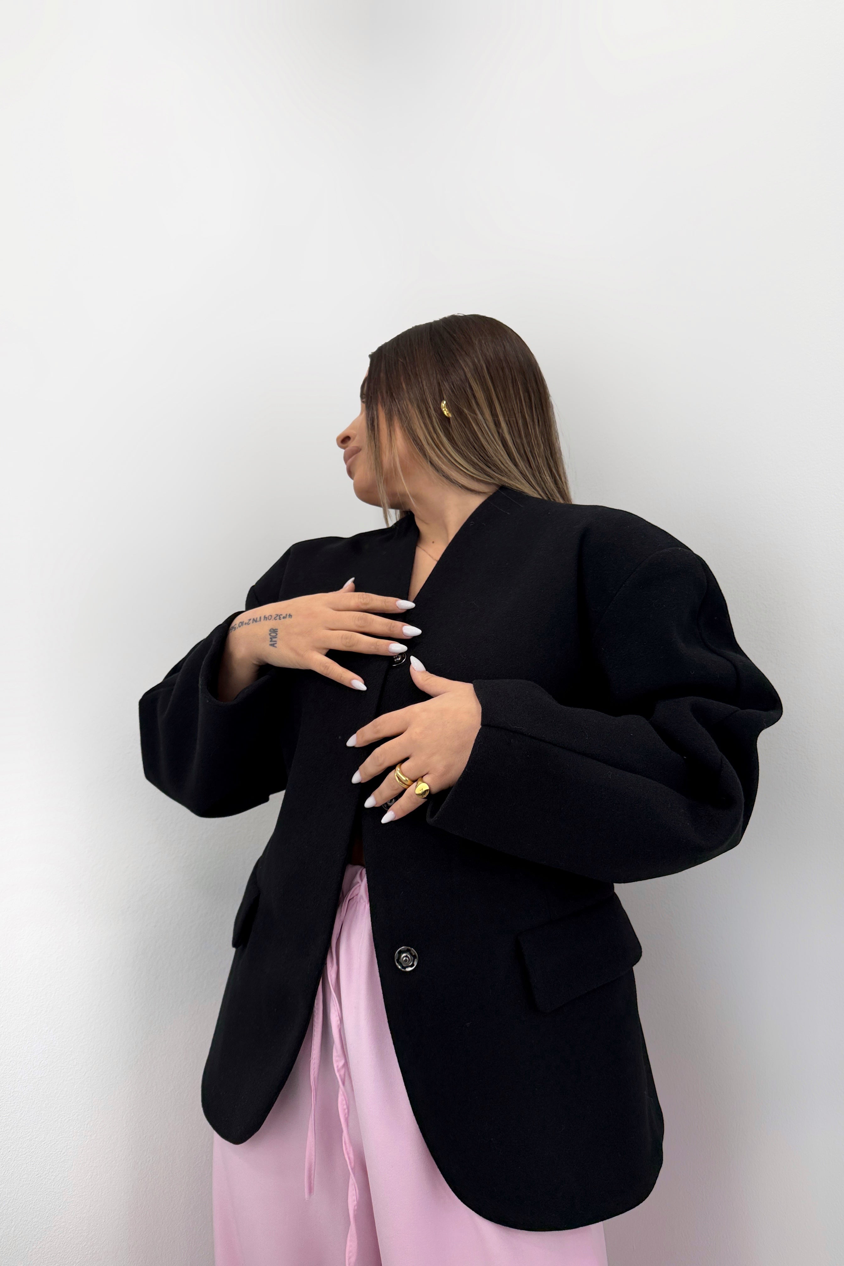 BLAZER MANG ABULLONADA LUMINA