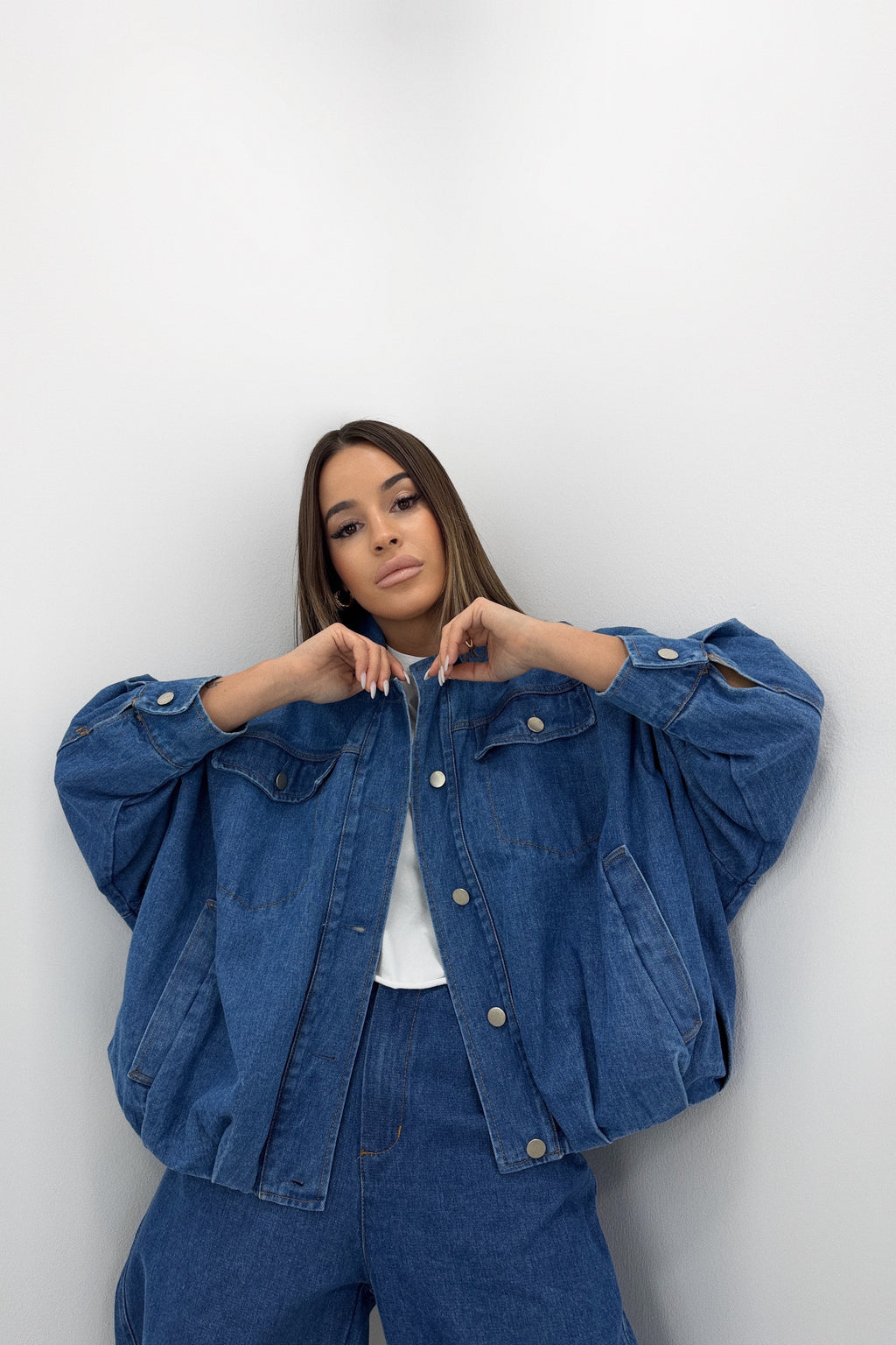 CHAQUETA BOMBER DENIM