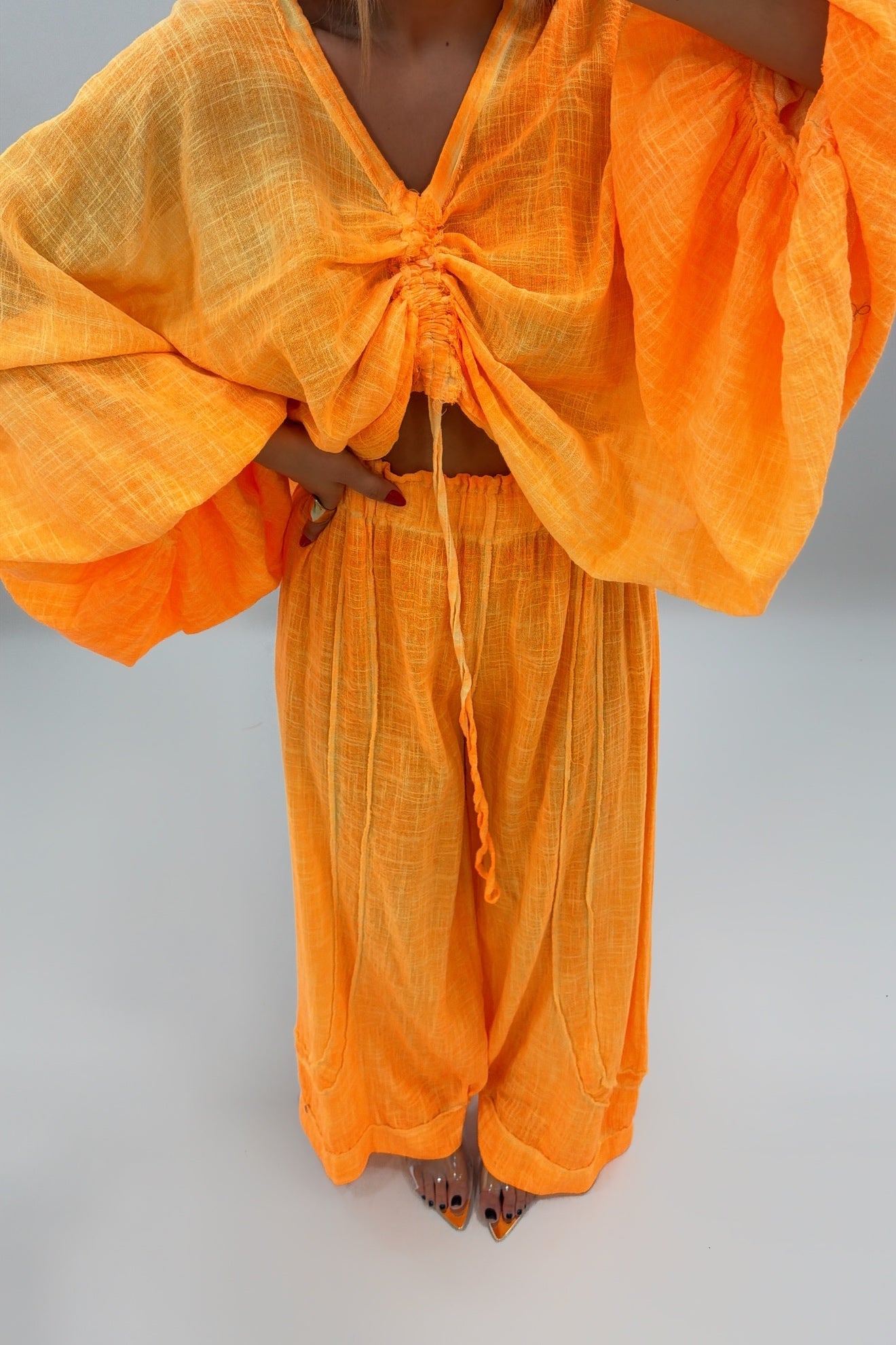 PANTALÓN LINO FLÚOR