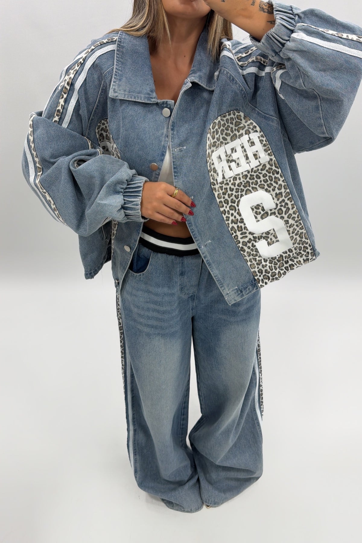 CONJUNTO DENIM COMBINADO
