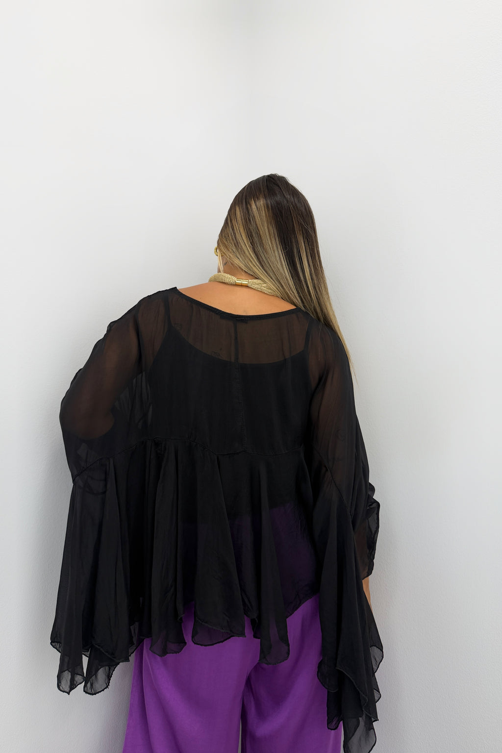 BLUSA CON FORRO TRANSE