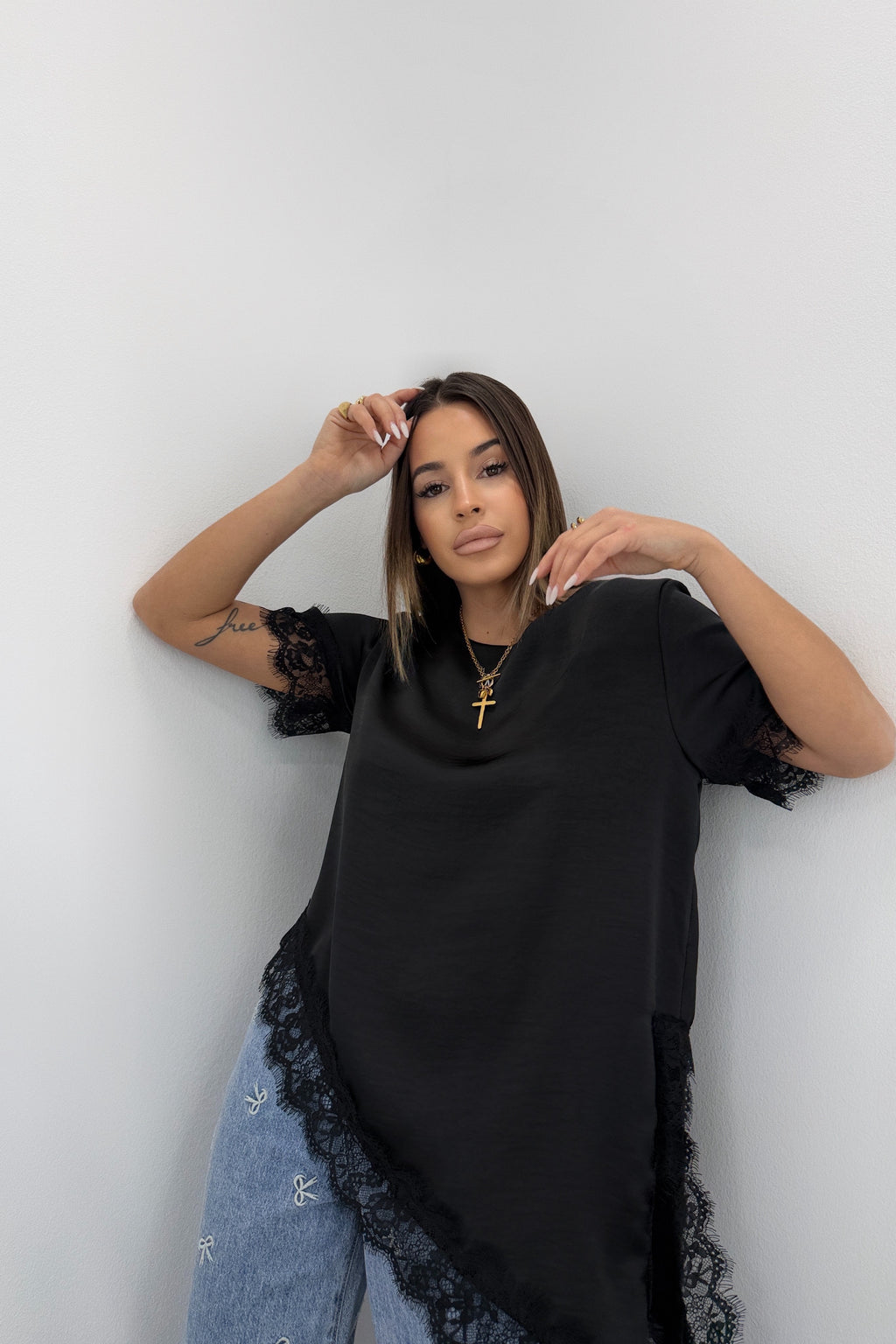 TOP ASIMÉTRICO SATÉN