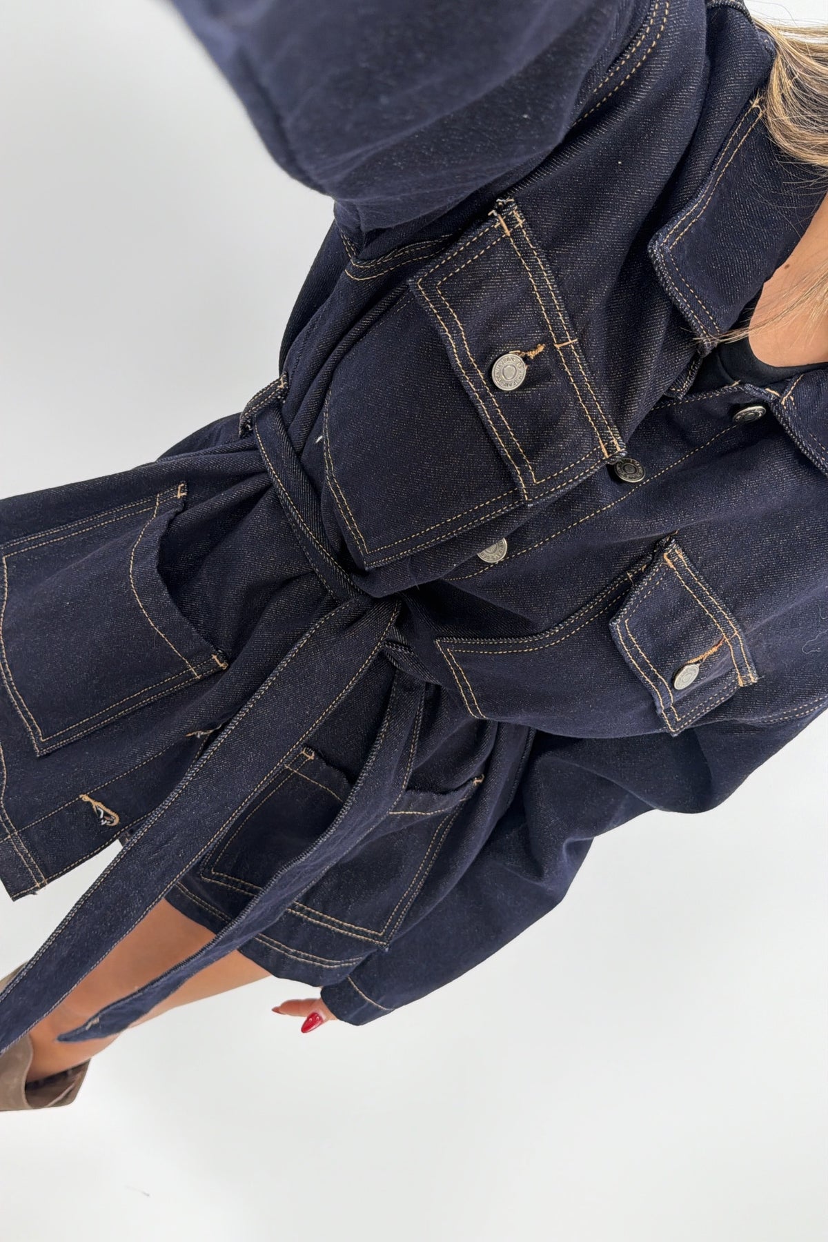 CHAQUETA CINTURÓN DENIM OSC