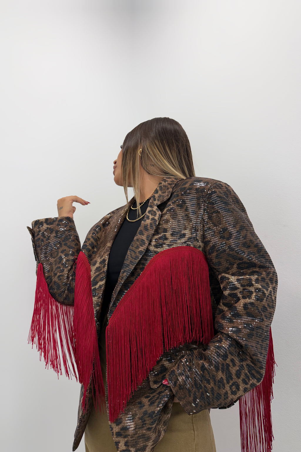 BLAZER LENTEJUELAS LEOPARDE LUMINA