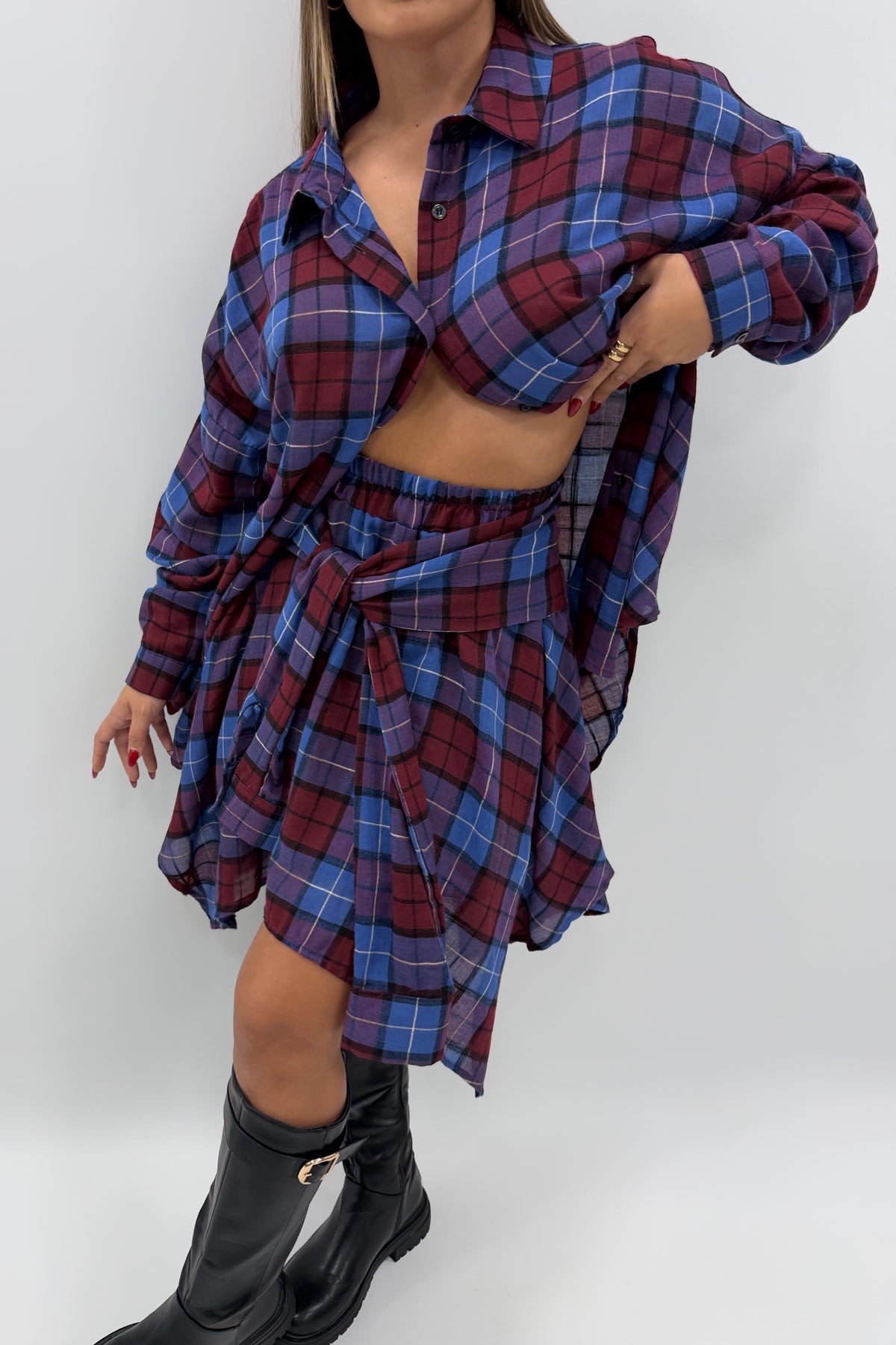 FALDA CAMISA ASIMÉTRIC LUMINA
