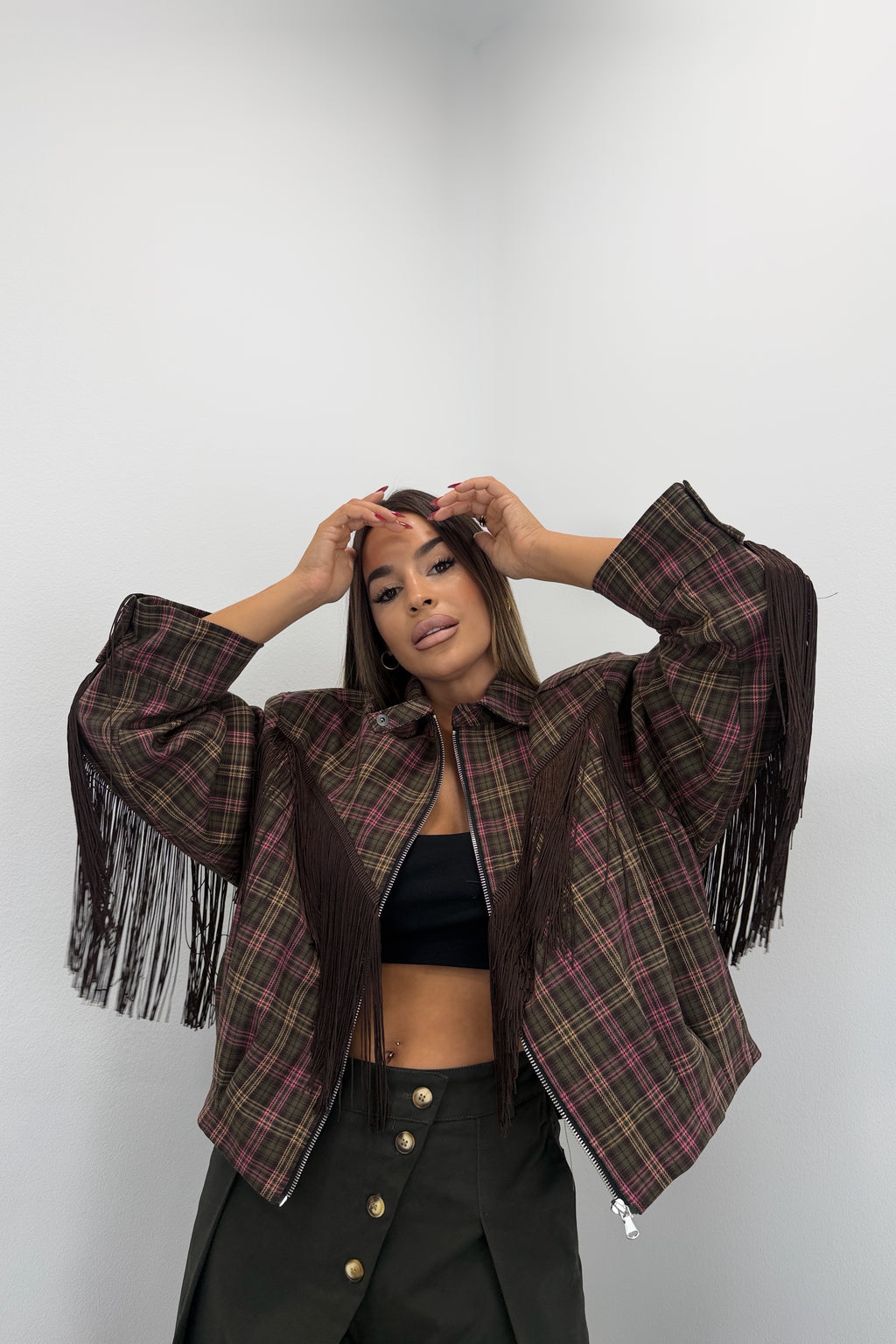 CHAQUETA BOMBER CUADRE LUMINA