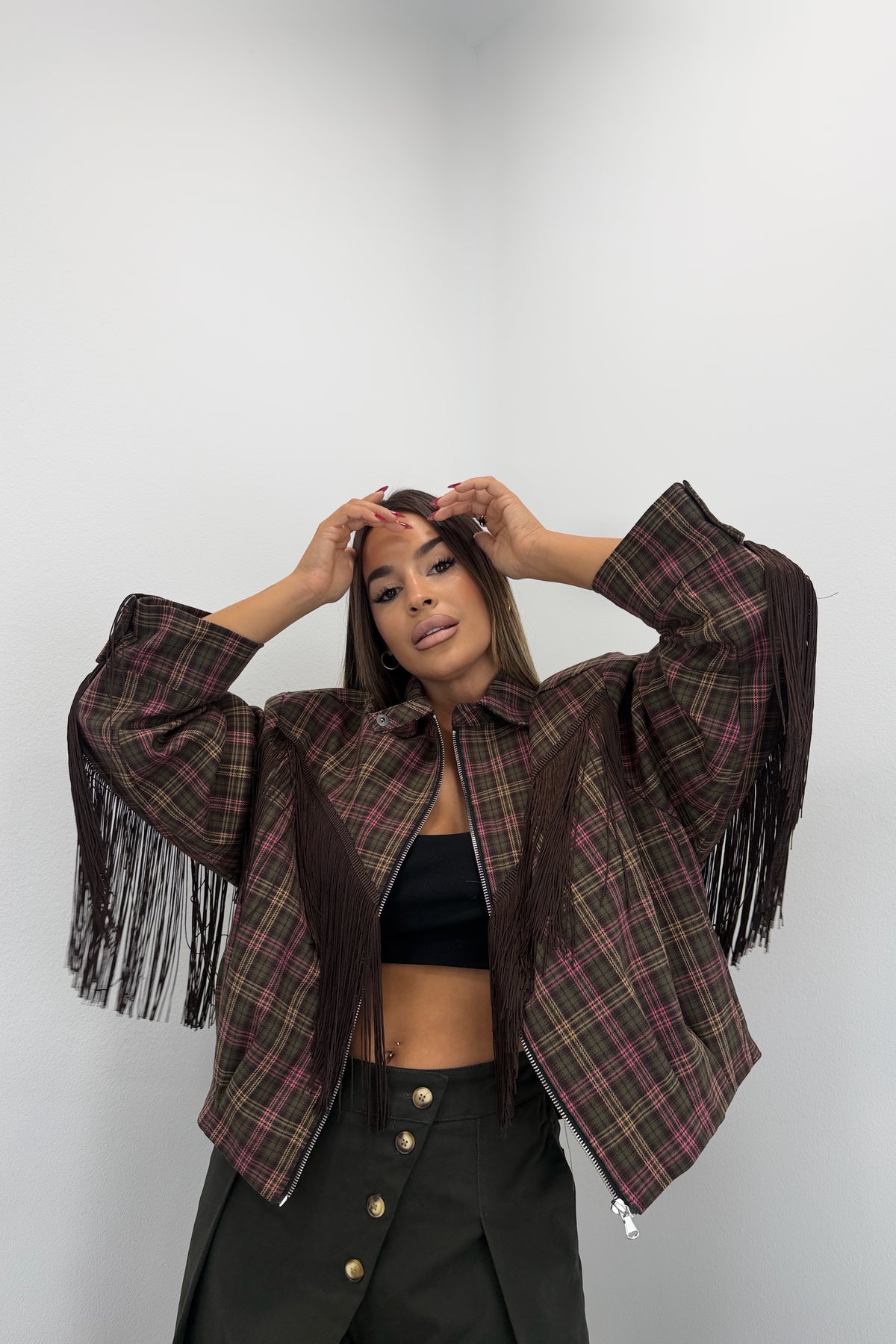 CHAQUETA BOMBER CUADRE LUMINA
