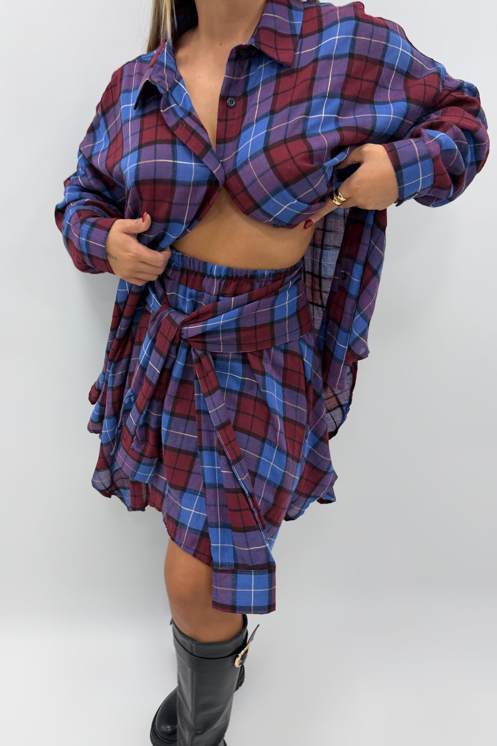 FALDA CAMISA ASIMÉTRIC LUMINA