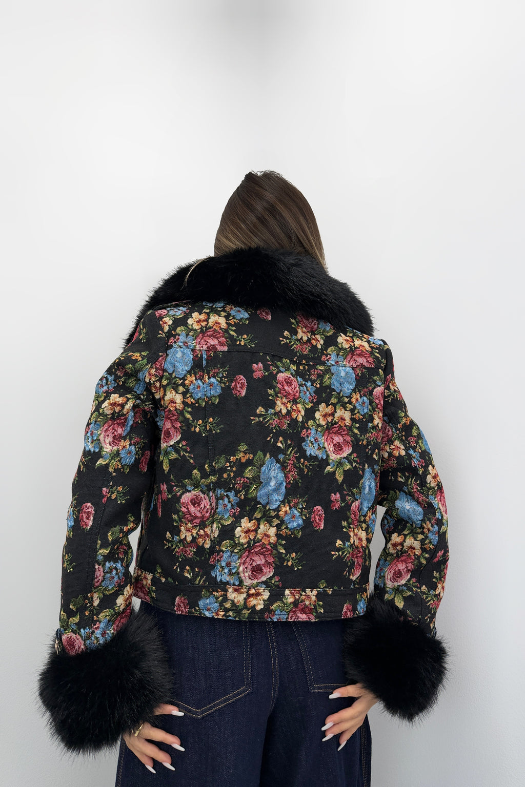 CHAQUETA ESTAMPAD CON PELO