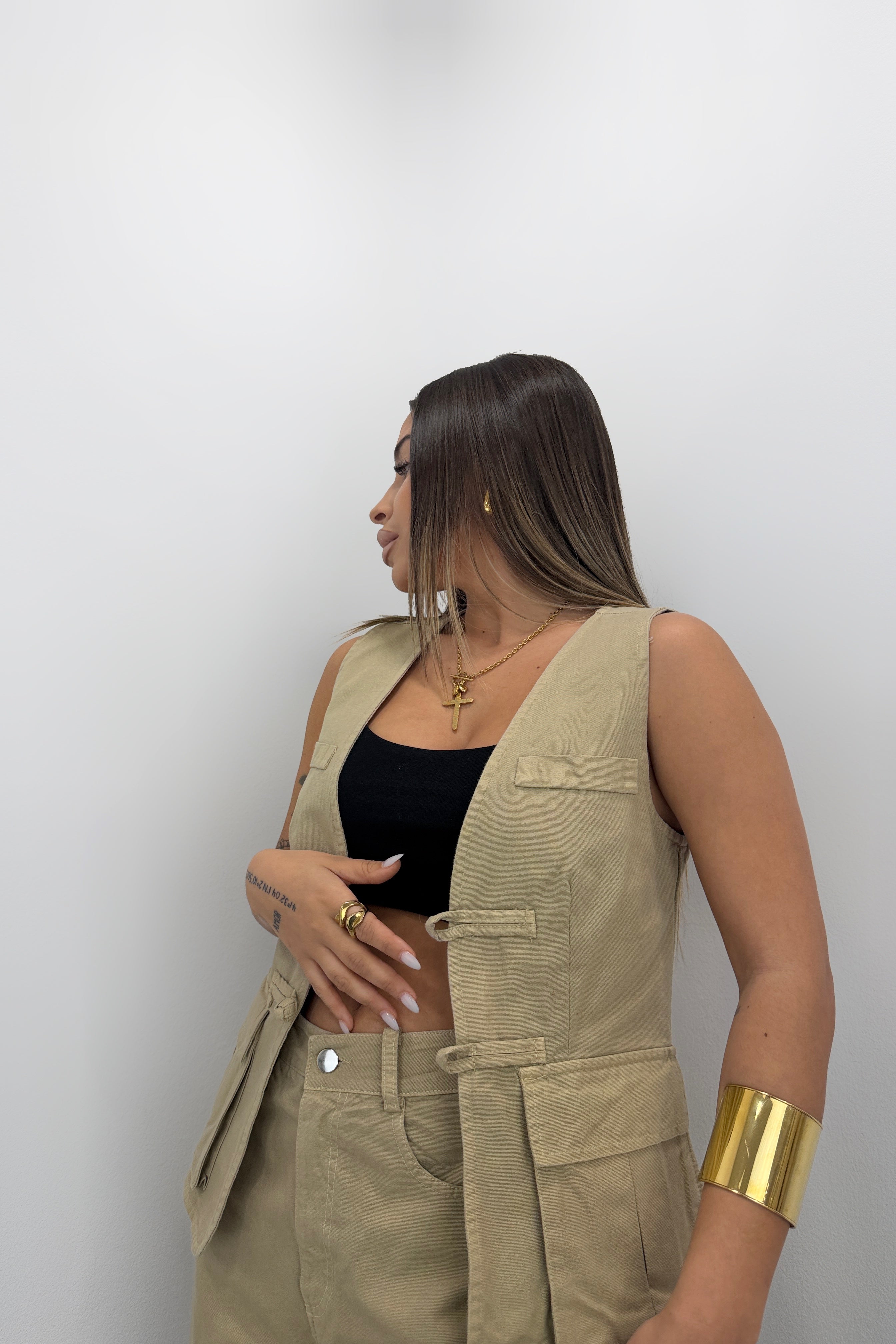 CHALECO DETAIL BEG