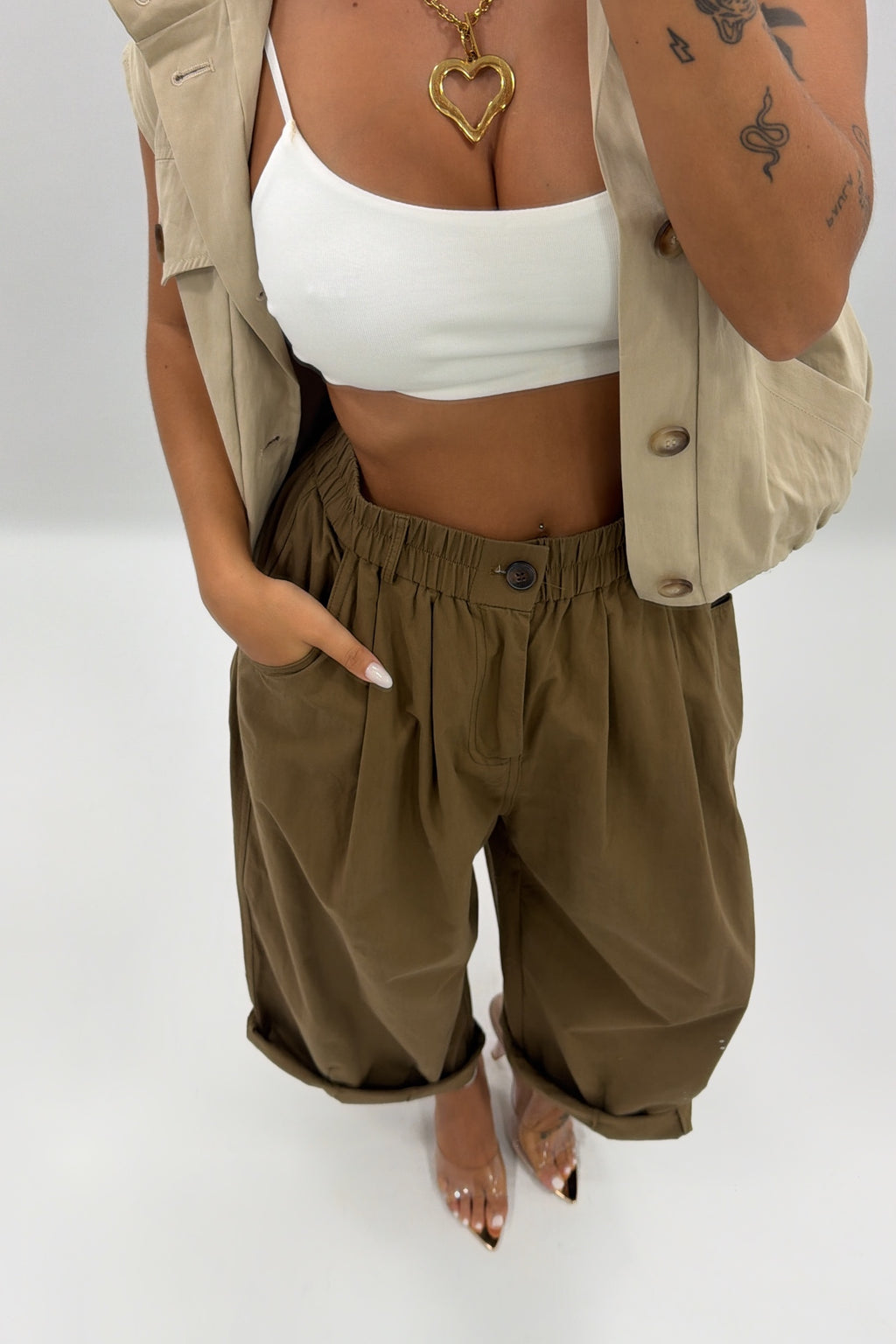 PANTALÓN ANCH OLIVE