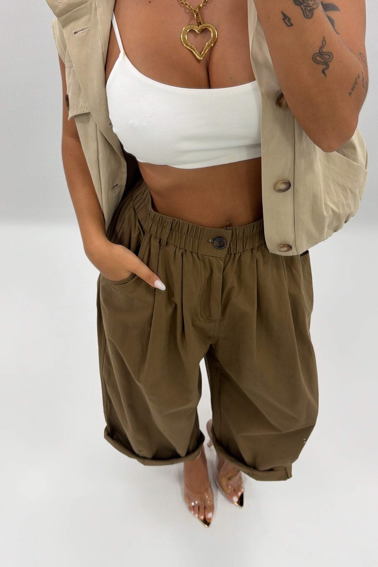 PANTALÓN ANCH OLIVE
