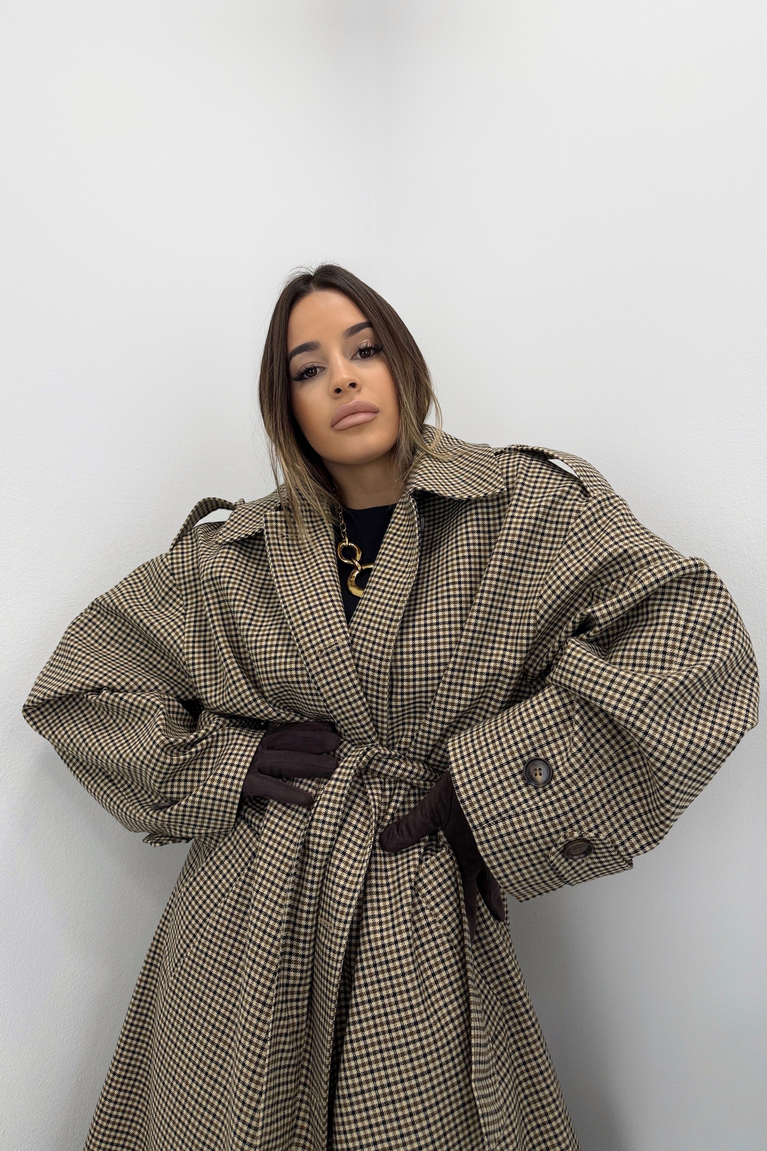 TRENCH CUADROS LUMINA