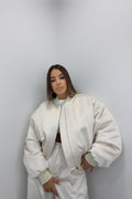 CHAQUETA BOMBER SATÉN LUMINA