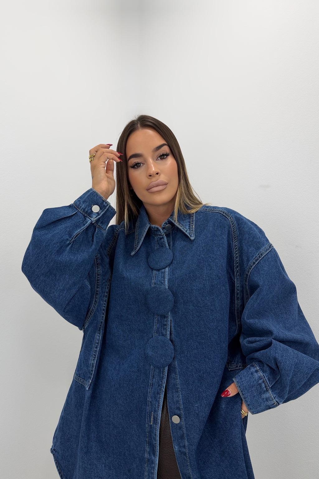 CAMISA MAXI BOTTON DENIM