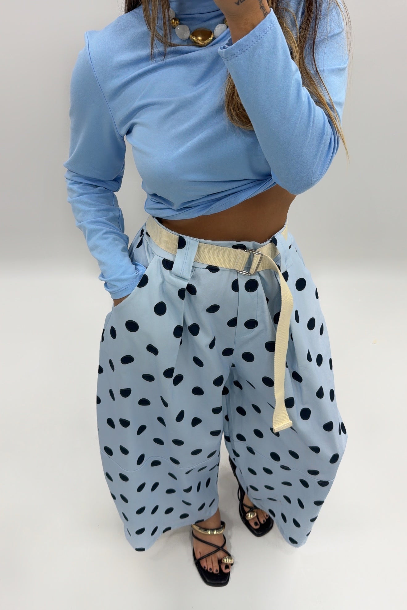 PANTALÓN TOPE CON CINTURÓN
