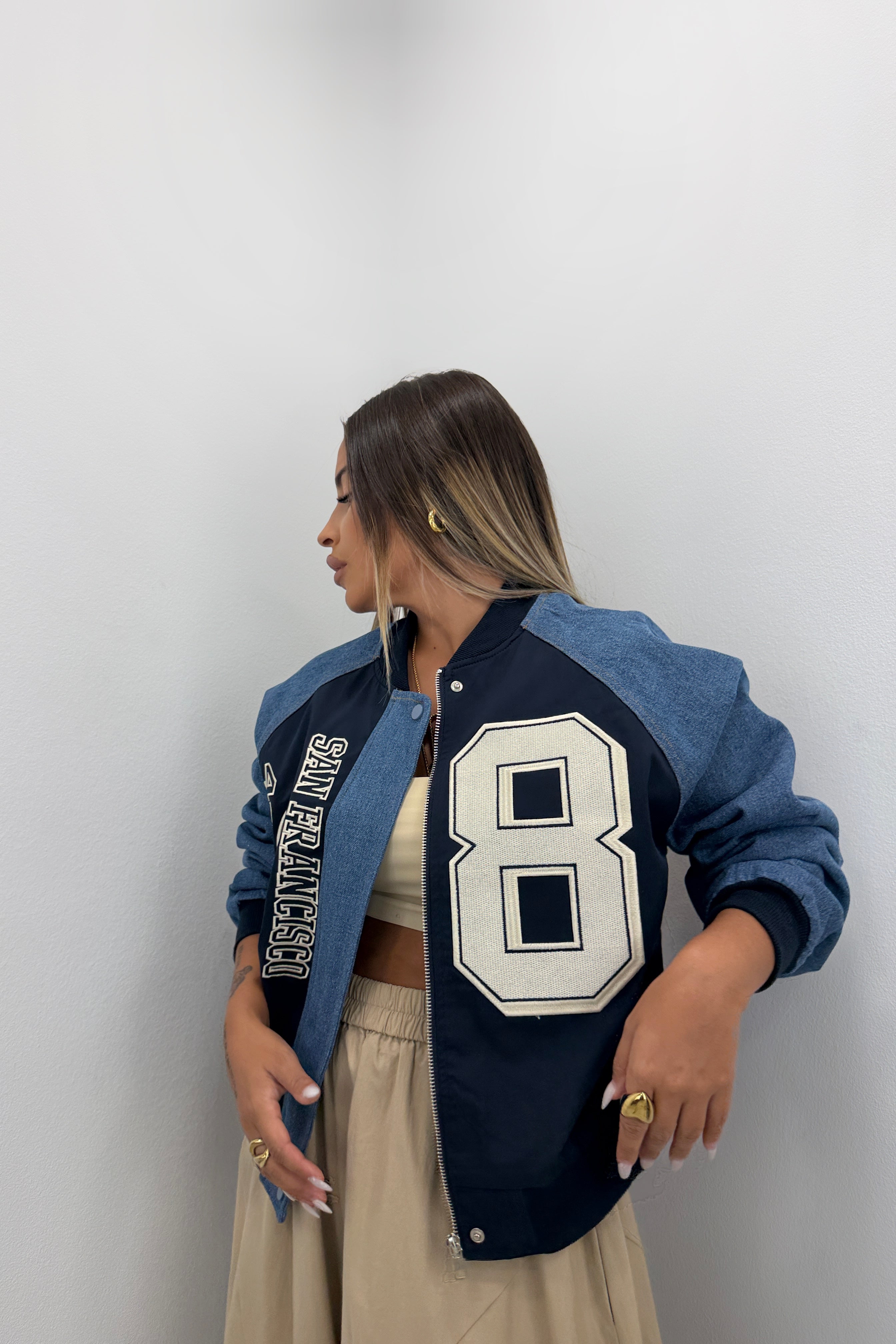 CHAQUETA OCHE COMBINADA