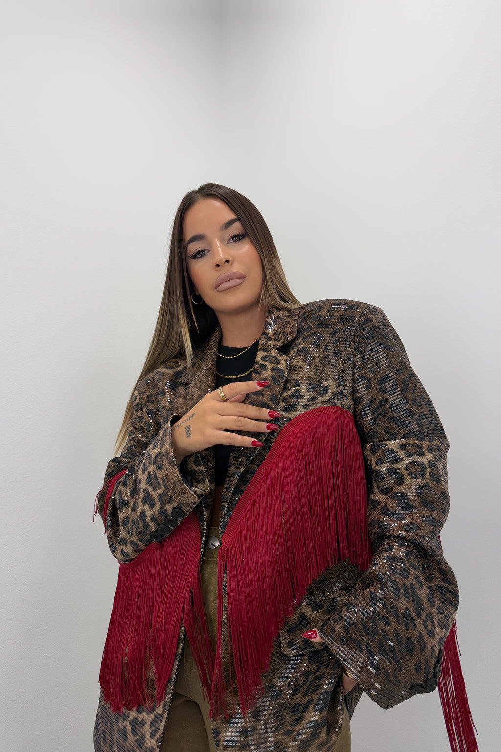 BLAZER LENTEJUELAS LEOPARDE LUMINA