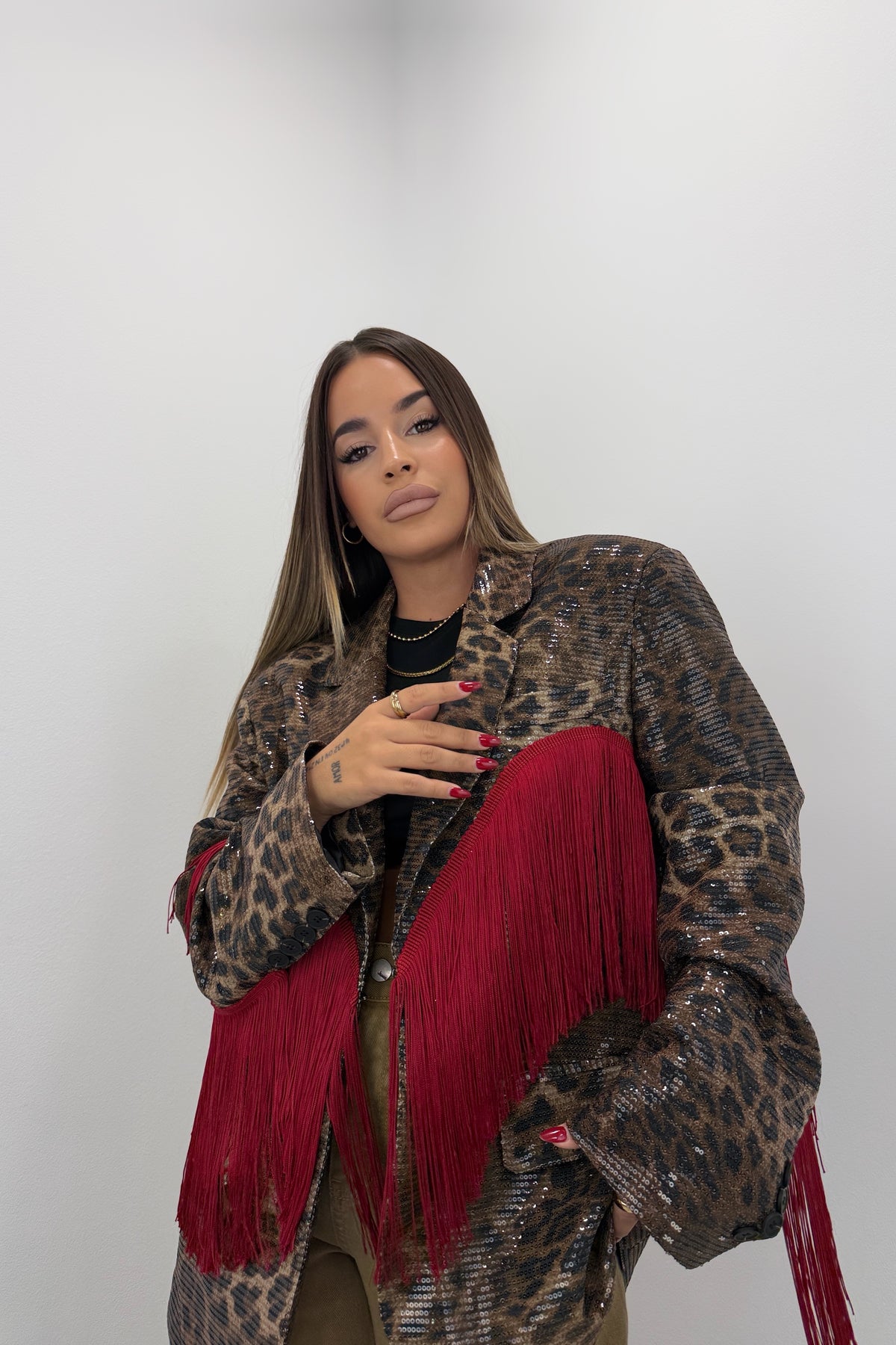 BLAZER LENTEJUELAS LEOPARDE LUMINA