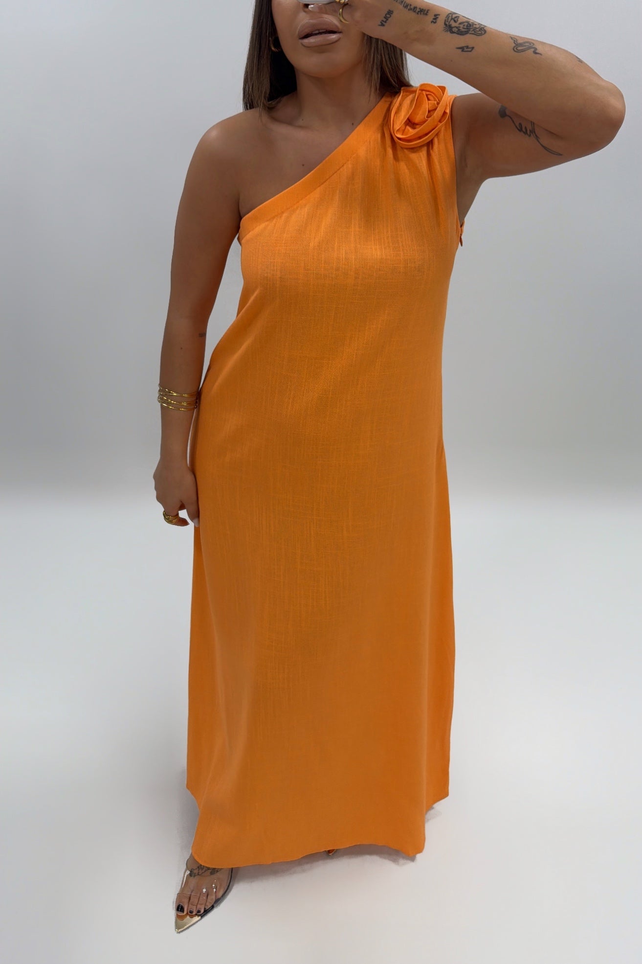 VESTIDO ROSE LINO