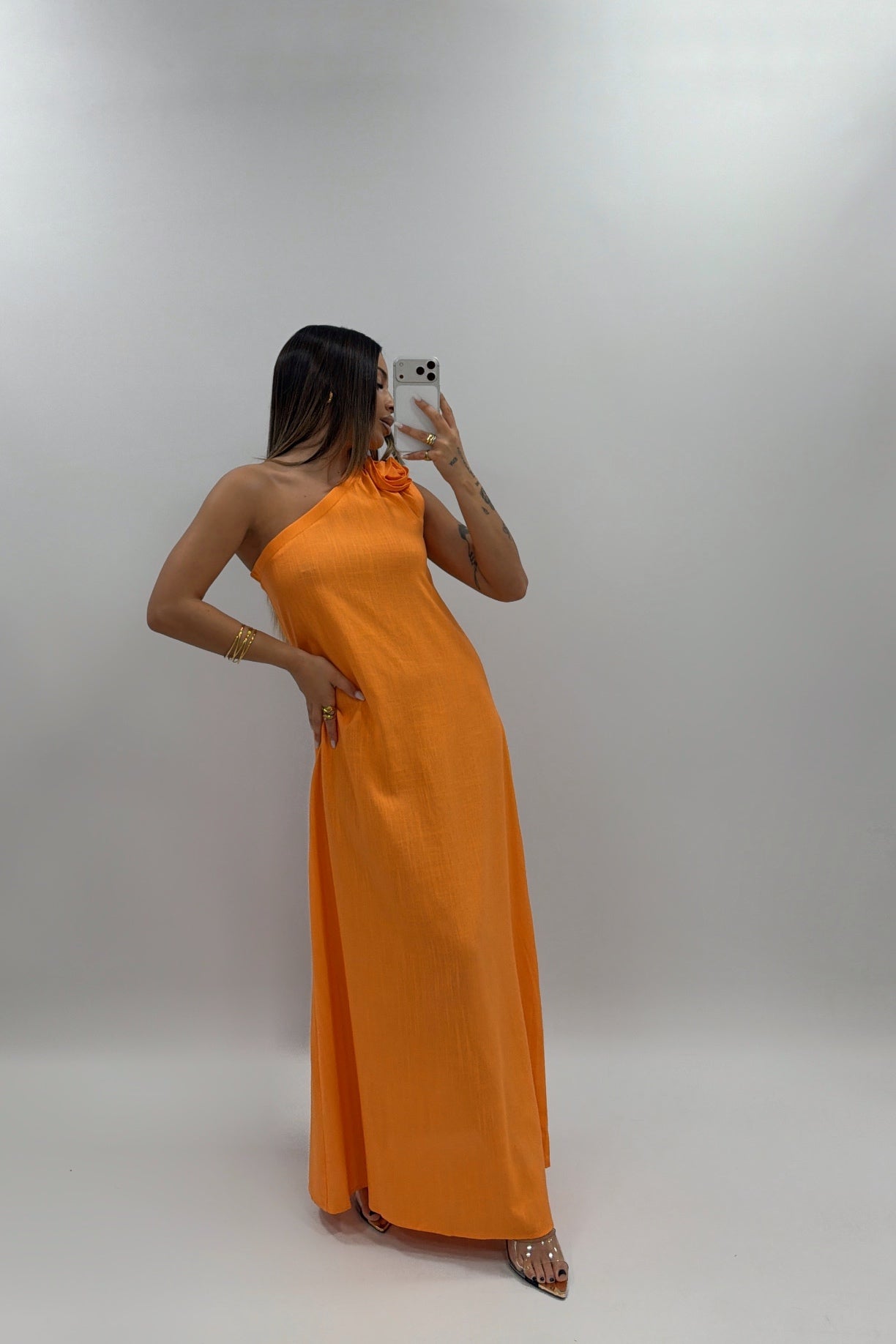 VESTIDO ROSE LINO