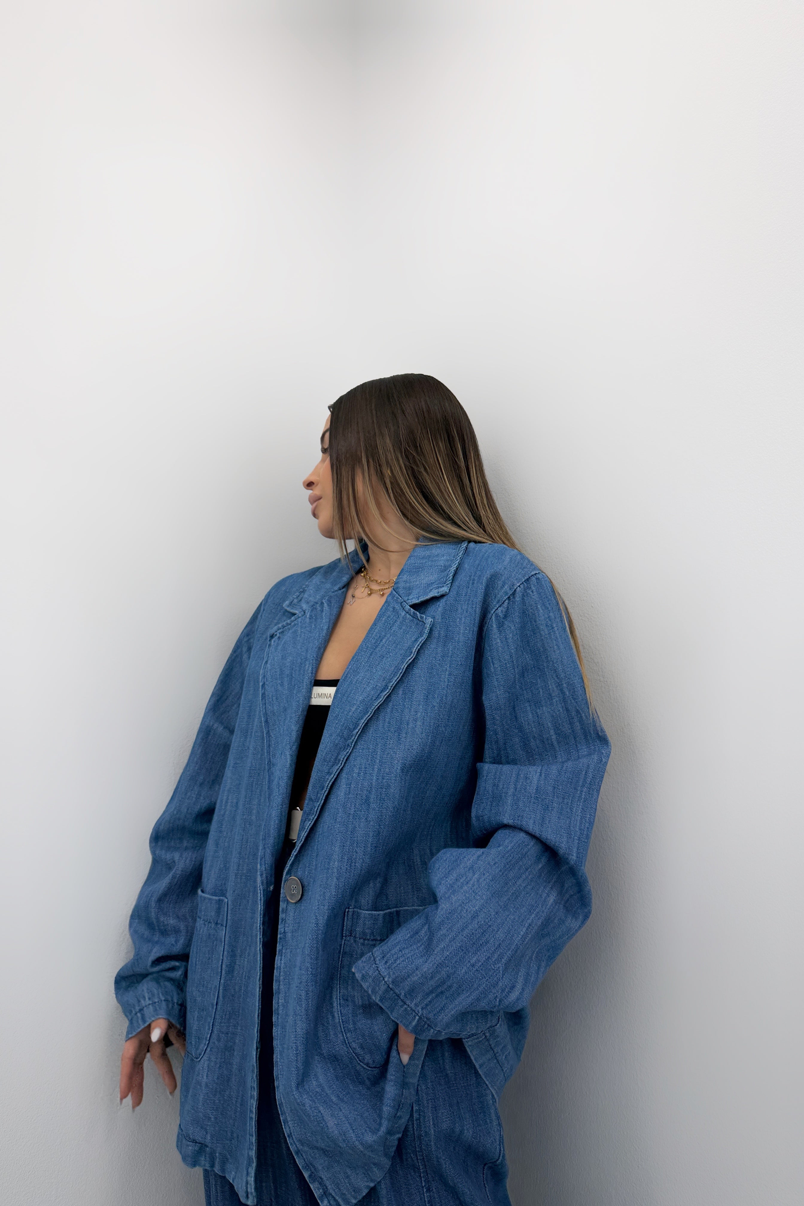 CHAQUETA BLAZER DENIM