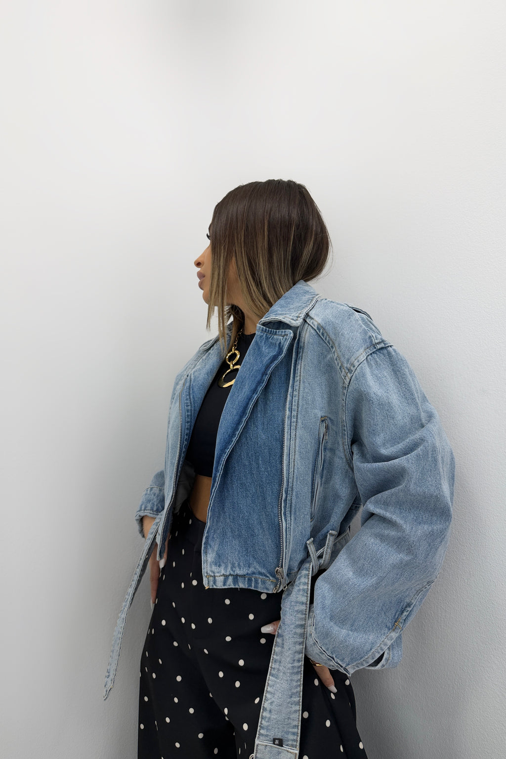 CHAQUETA DENIM CROPPED LUMINA
