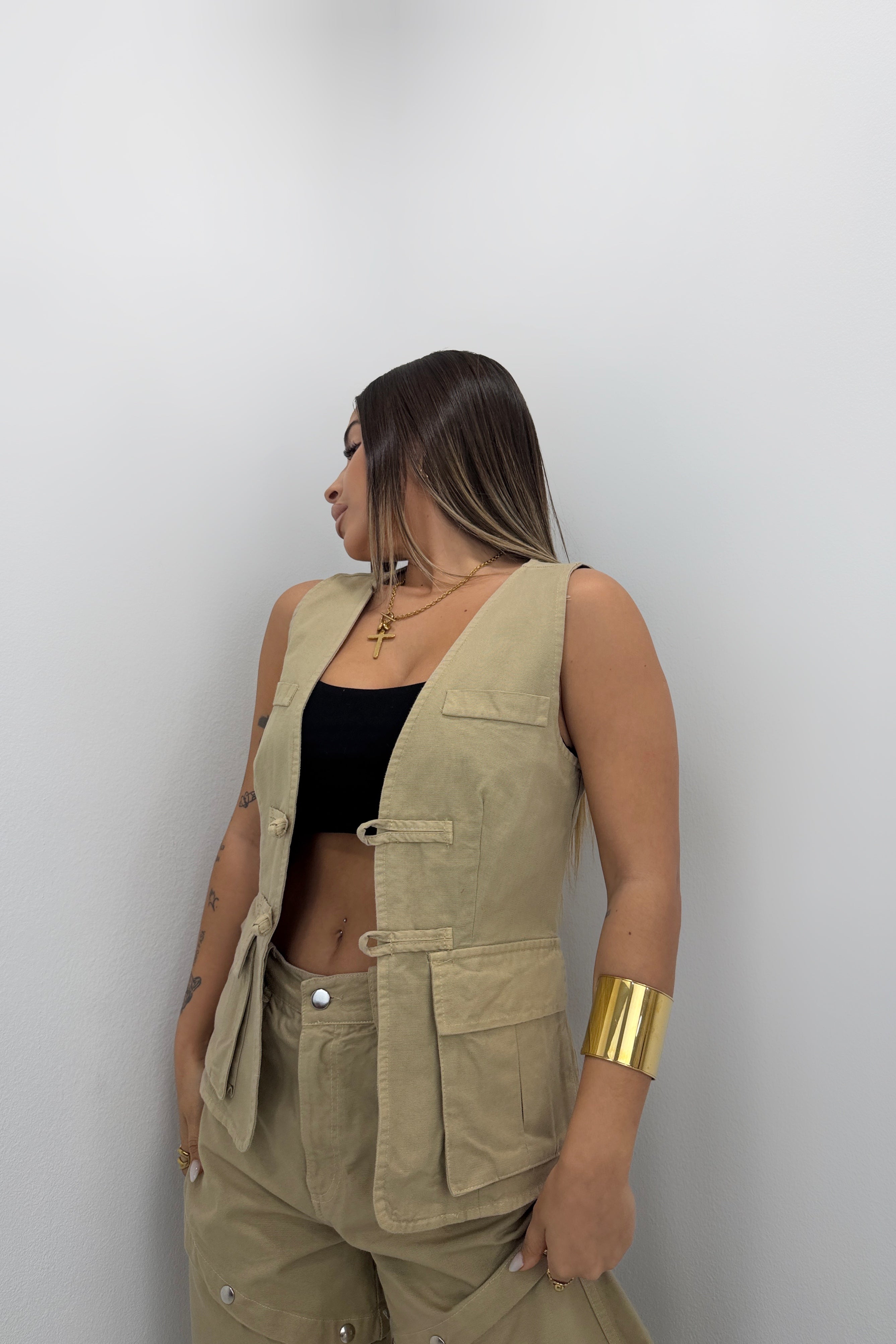 CHALECO DETAIL BEG