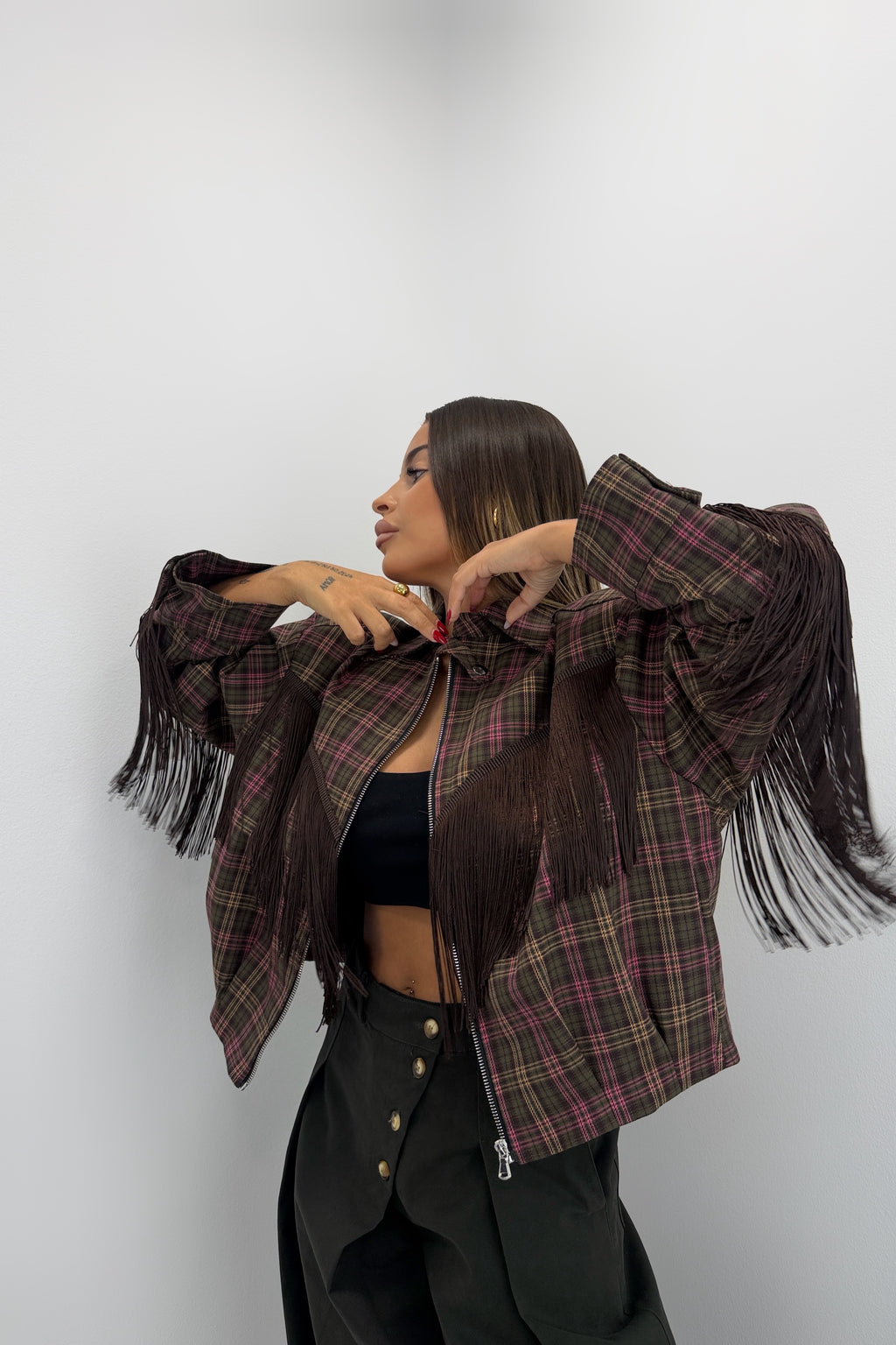 CHAQUETA BOMBER CUADRE LUMINA