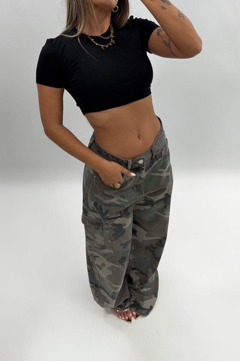 JEANS CARGO CAMUFLAJE