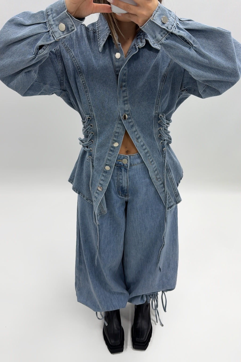 PANTALÓN DENIM FRUNZ