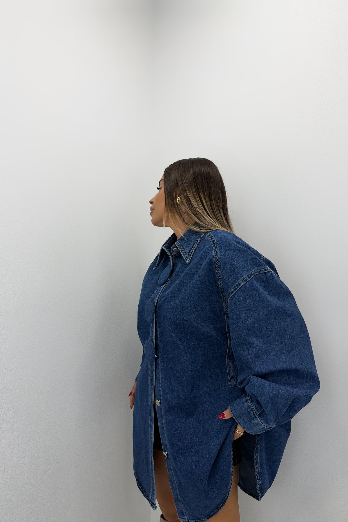 CAMISA MAXI BOTTON DENIM
