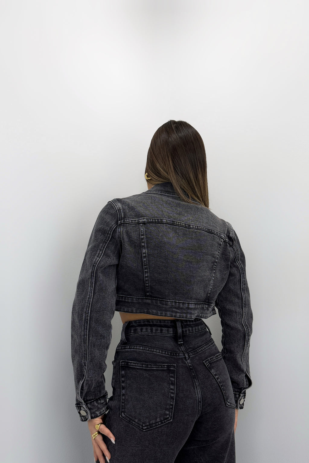 CHAQUETA DENIM CROPPED